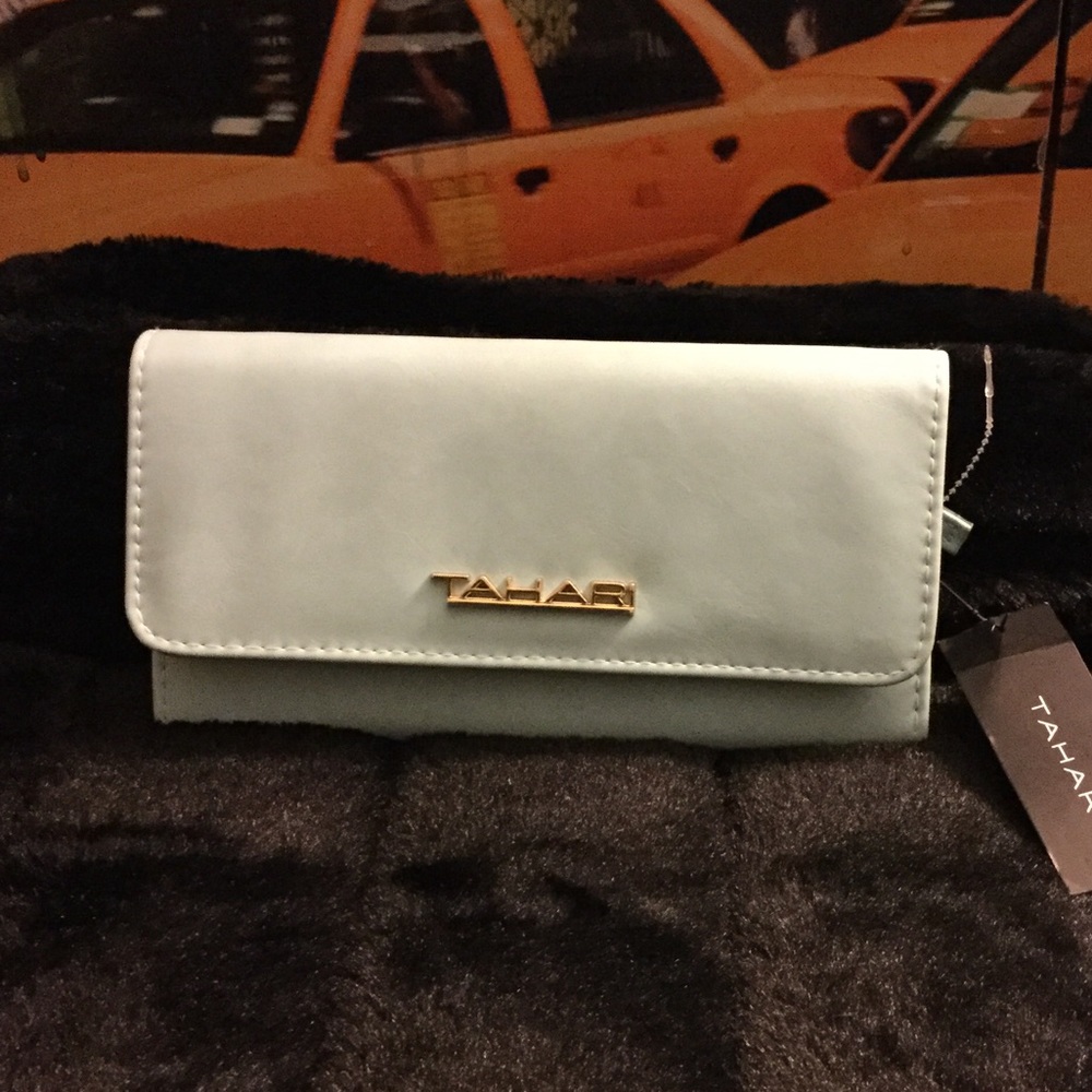 Tahari sky blue wallet